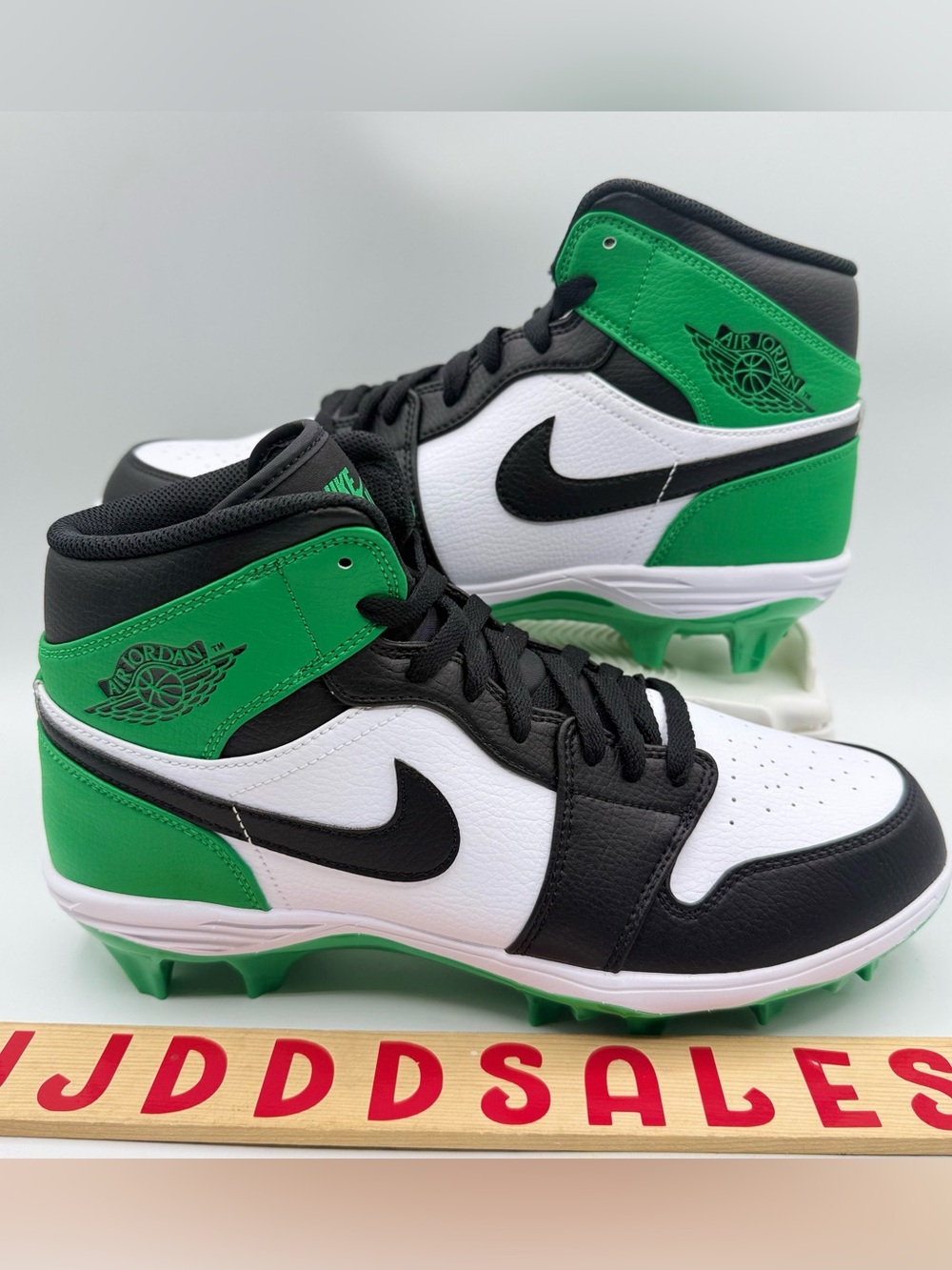 Nike Air Jordan 1 Mid TD Football Cleats Lucky Green FJ6805-003 Men’s Sizes